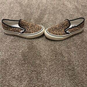 Vans Leopard Print Slip-On Shoes